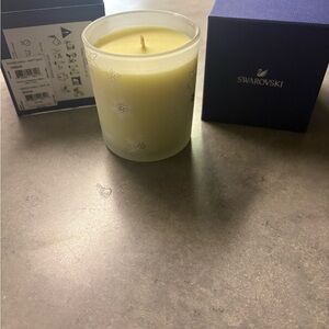Swarovski Frosted Snowflake Candle - Pale Yellow